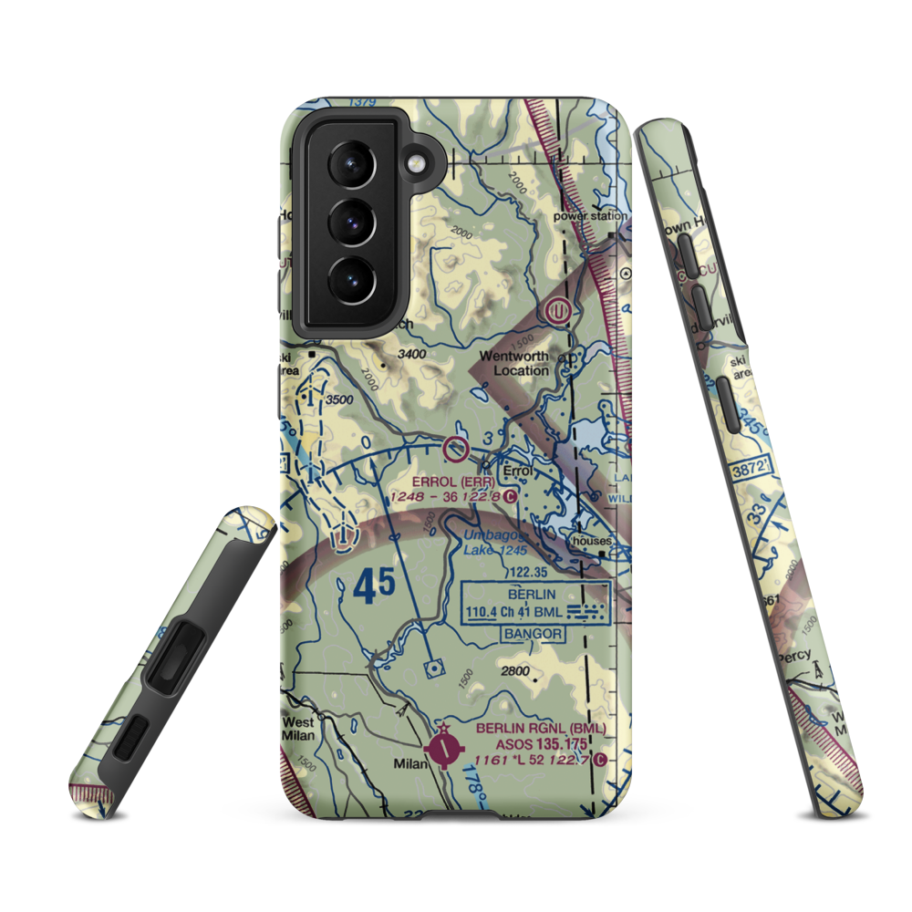 Errol Airport (ERR) VFR Sectional Samsung Phone Case Samsung Galaxy S21 FE model shown