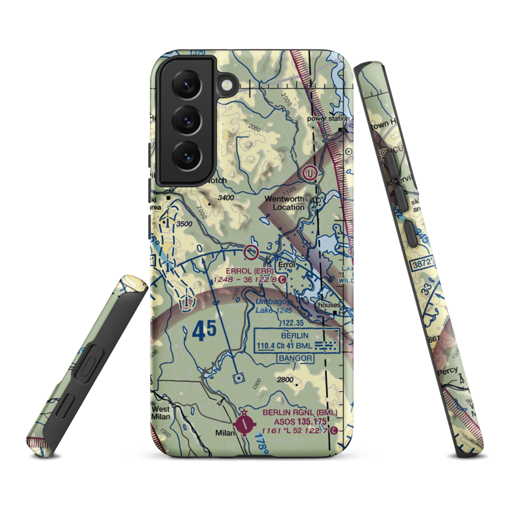 Errol Airport (ERR) VFR Sectional Samsung Phone Case Samsung Galaxy S22 Plus model shown