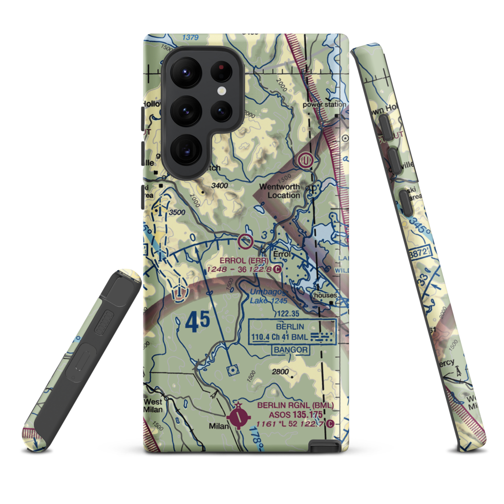 Errol Airport (ERR) VFR Sectional Samsung Phone Case Samsung Galaxy S22 Ultra model shown