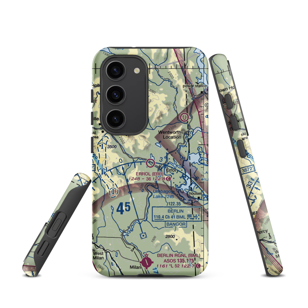 Errol Airport (ERR) VFR Sectional Samsung Phone Case Samsung Galaxy S23 model shown