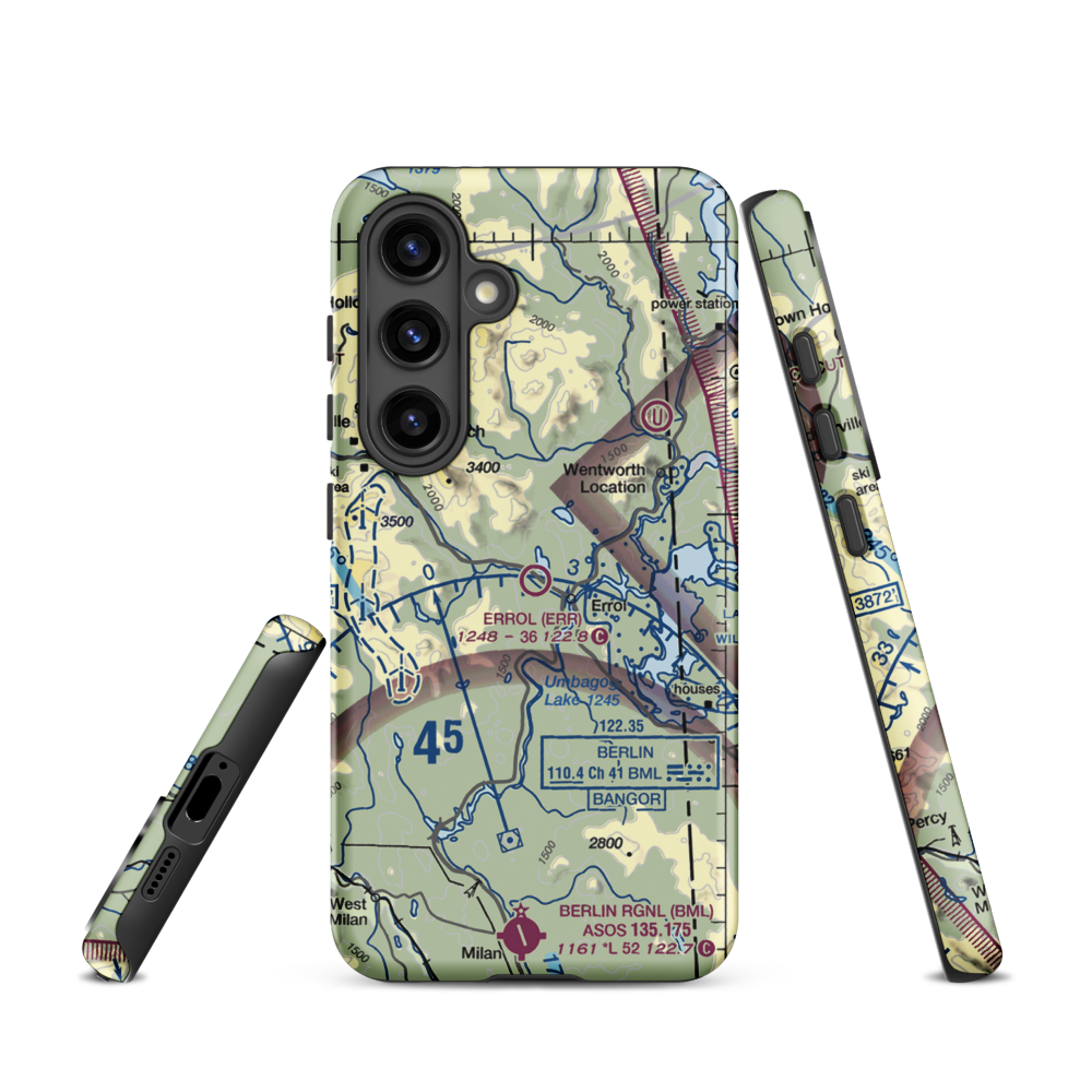 Errol Airport (ERR) VFR Sectional Samsung Phone Case Samsung Galaxy S24 model shown