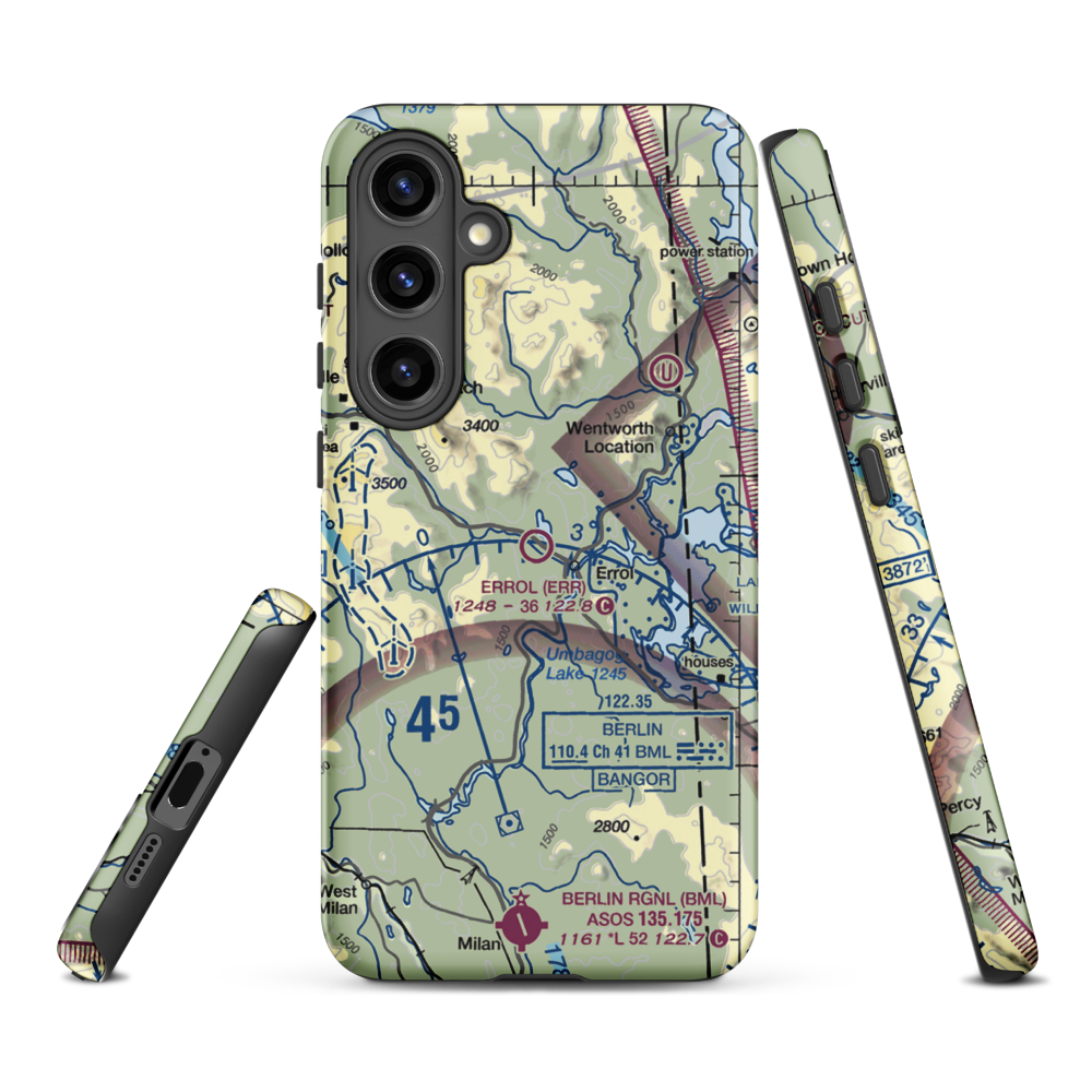 Errol Airport (ERR) VFR Sectional Samsung Phone Case Samsung Galaxy S24 Plus model shown