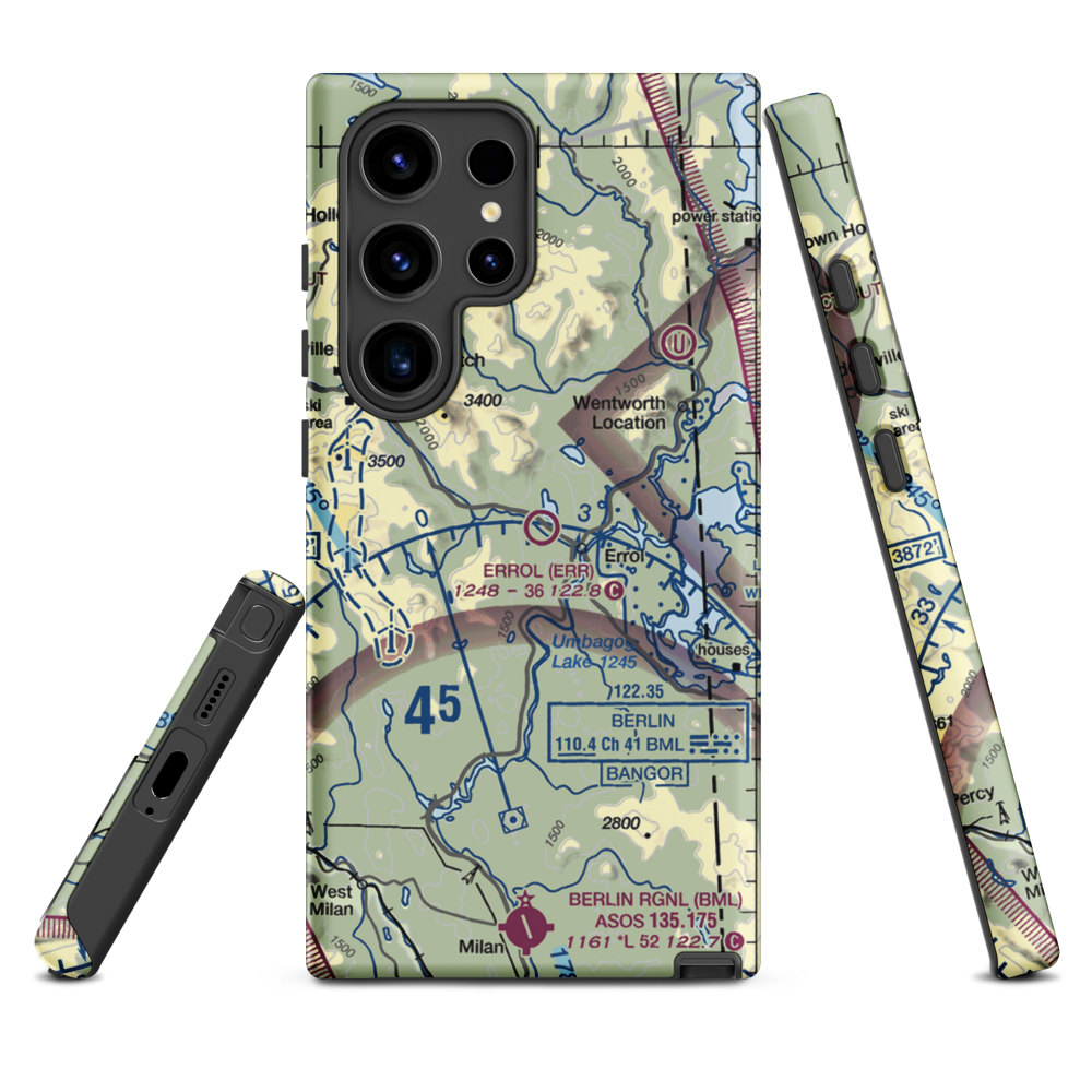 Errol Airport (ERR) VFR Sectional Samsung Phone Case Samsung Galaxy S24 Ultra model shown