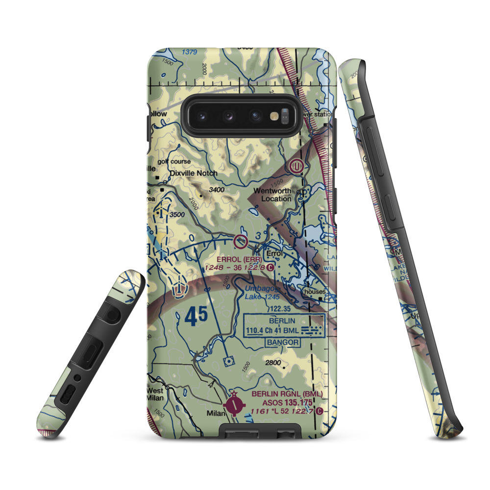 Errol Airport (ERR) VFR Sectional Samsung Phone Case Samsung Galaxy S10 Plus model shown