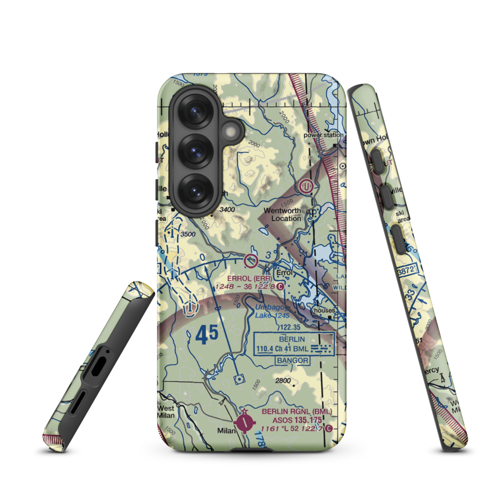 Errol Airport (ERR) VFR Sectional Samsung Phone Case Samsung Galaxy S25 model shown