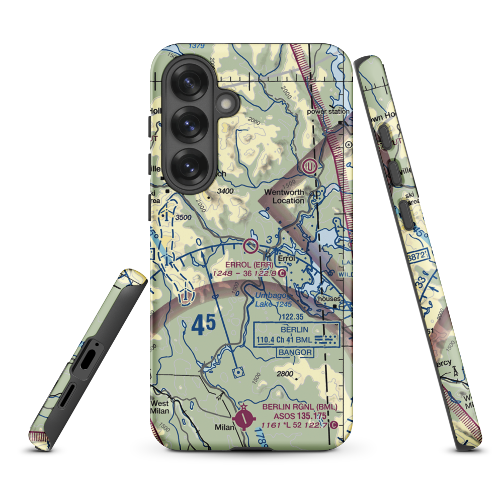 Errol Airport (ERR) VFR Sectional Samsung Phone Case Samsung Galaxy S25 Plus model shown