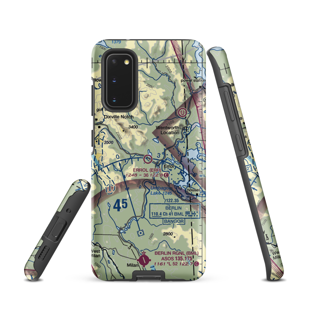Errol Airport (ERR) VFR Sectional Samsung Phone Case Samsung Galaxy S20 model shown