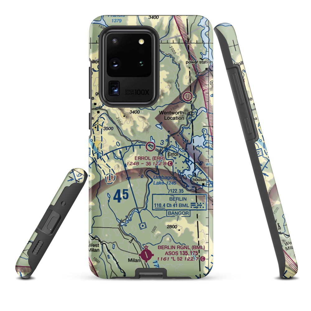 Errol Airport (ERR) VFR Sectional Samsung Phone Case Samsung Galaxy S20 Ultra model shown