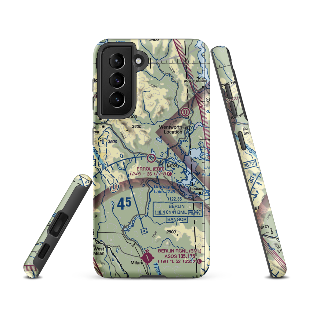 Errol Airport (ERR) VFR Sectional Samsung Phone Case Samsung Galaxy S21 model shown