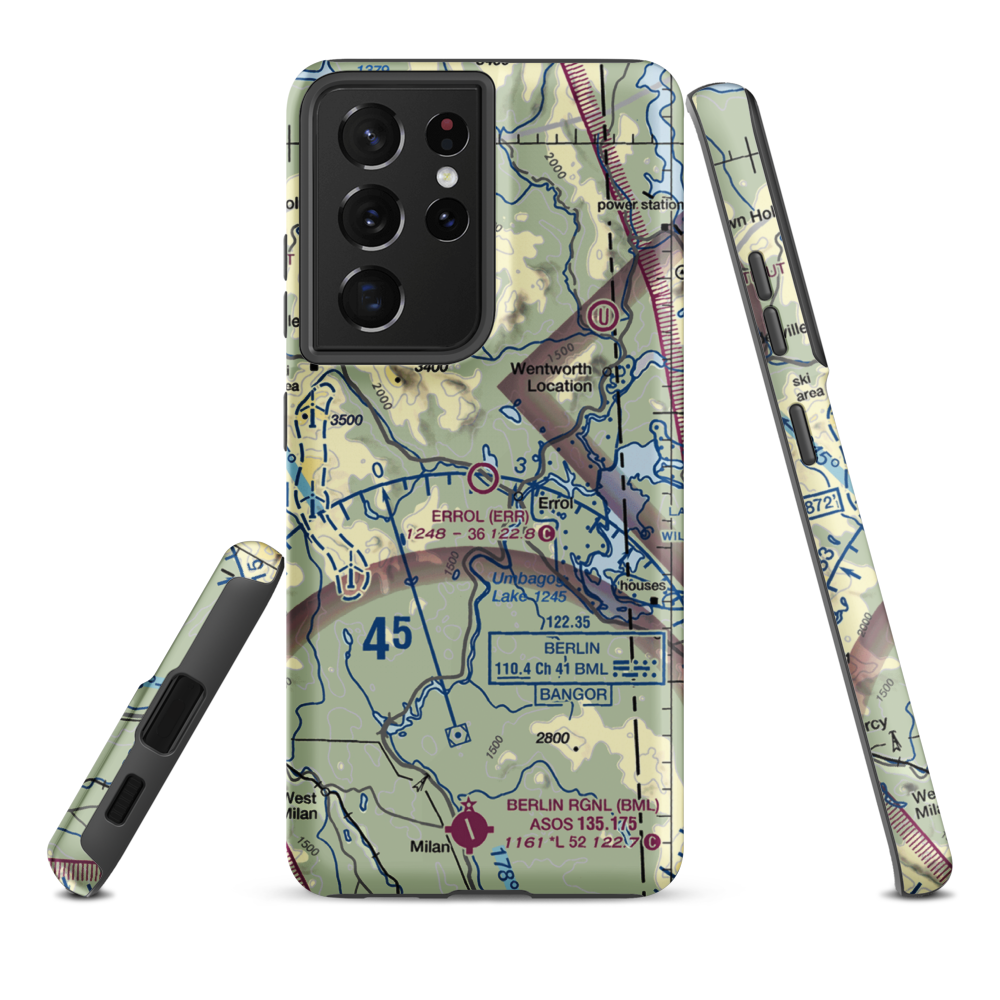 Errol Airport (ERR) VFR Sectional Samsung Phone Case Samsung Galaxy S21 Ultra model shown