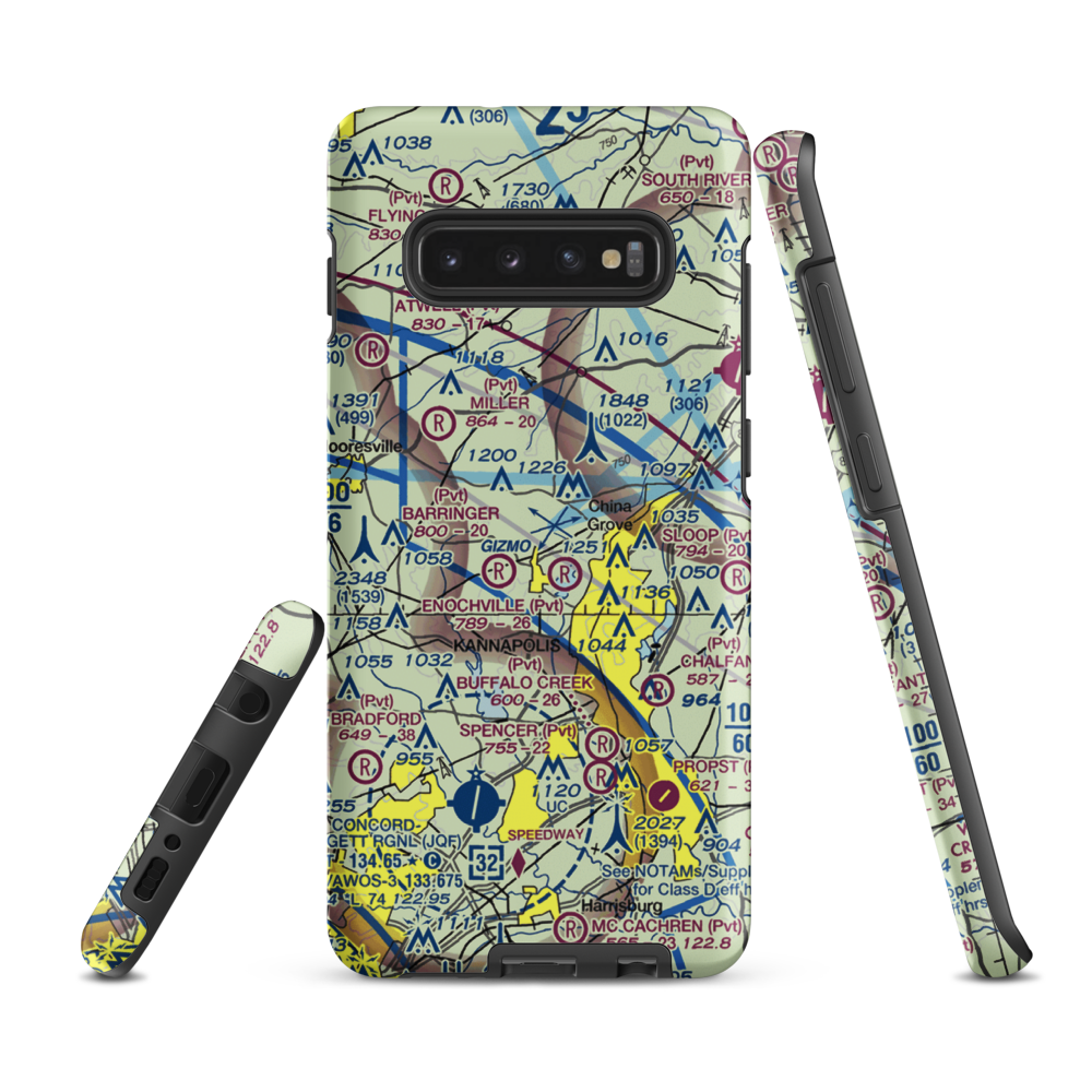 Ervin Airfield (50NC) VFR Sectional Samsung Phone Case Samsung Galaxy S10e model shown
