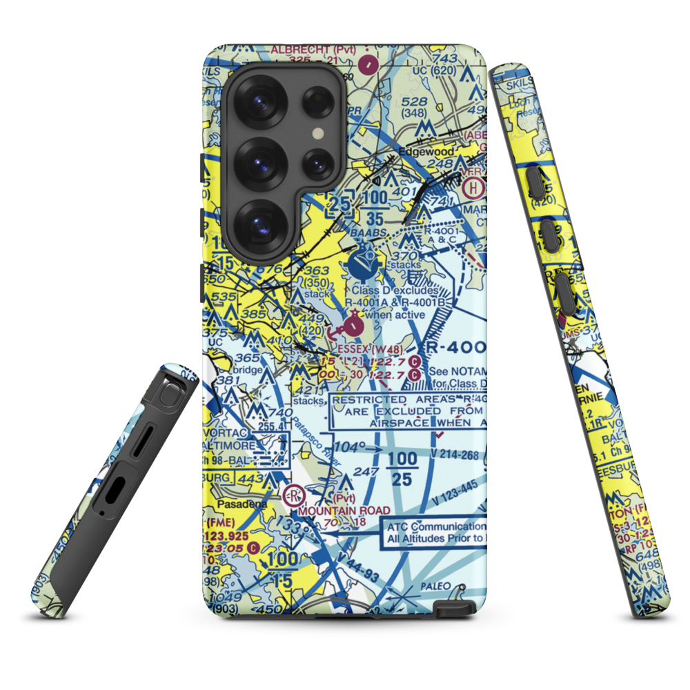 Essex Skypark Airport (W48) VFR Sectional Samsung Phone Case Samsung Galaxy S25 Ultra model shown