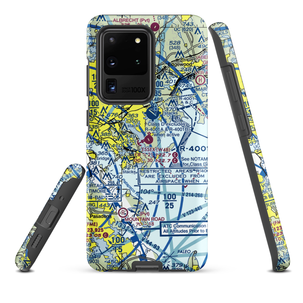 Essex Skypark Airport (W48) VFR Sectional Samsung Phone Case Samsung Galaxy S20 Ultra model shown