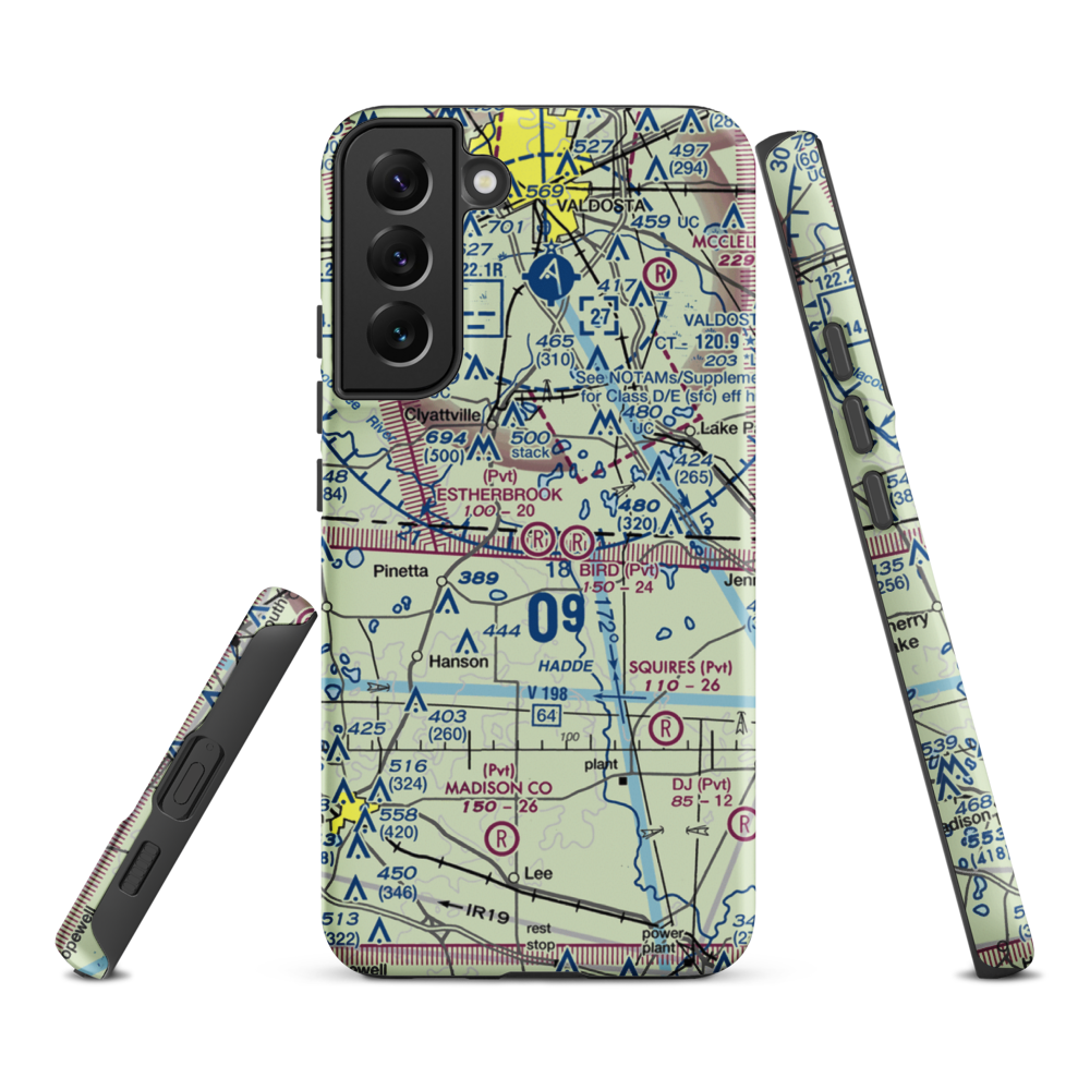 Estherbrook Aerodrome (7FD9) VFR Sectional Samsung Phone Case Samsung Galaxy S22 Plus model shown