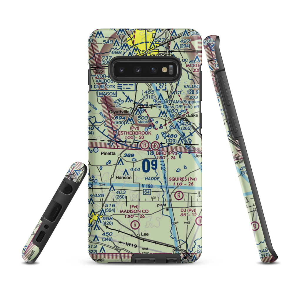 Estherbrook Aerodrome (7FD9) VFR Sectional Samsung Phone Case Samsung Galaxy S10 Plus model shown