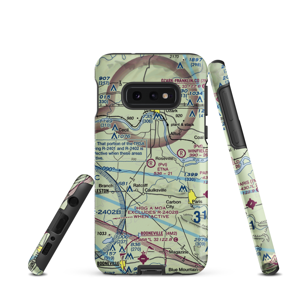 Etna Airport (2AR1) VFR Sectional Samsung Phone Case Samsung Galaxy S10e model shown