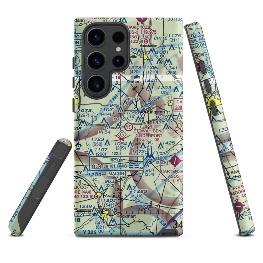 Etowah Bend Gliderport (8GA7) VFR Sectional Samsung Phone Case Samsung Galaxy S23 Ultra model shown