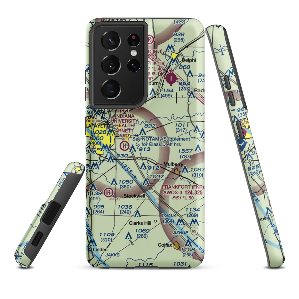 Etter Airport (II19) VFR Sectional Samsung Phone Case Samsung Galaxy S21 Ultra model shown
