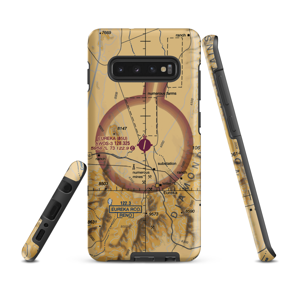 Eureka Airport (05U) VFR Sectional Samsung Phone Case Samsung Galaxy S10 Plus model shown