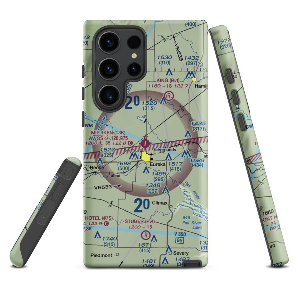 Eureka Municipal Airport (13K) VFR Sectional Samsung Phone Case Samsung Galaxy S23 Ultra model shown
