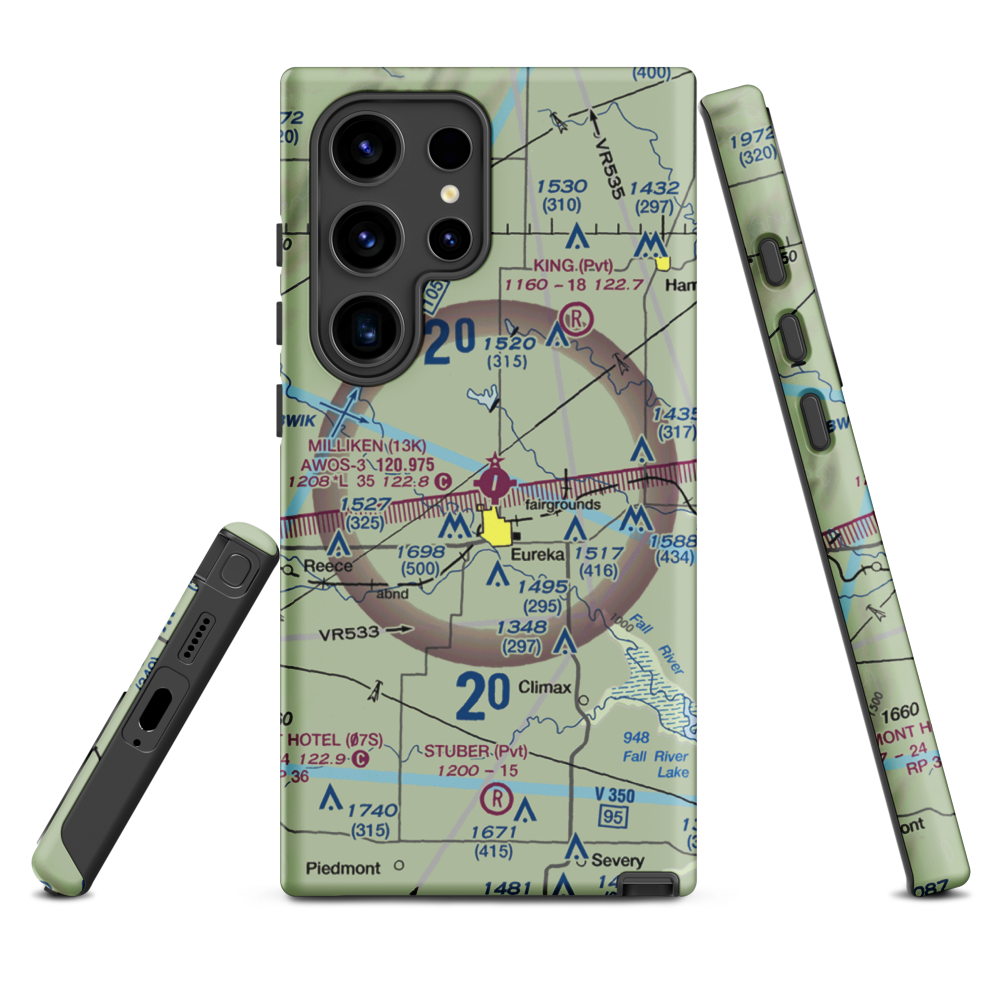 Eureka Municipal Airport (13K) VFR Sectional Samsung Phone Case Samsung Galaxy S24 Ultra model shown