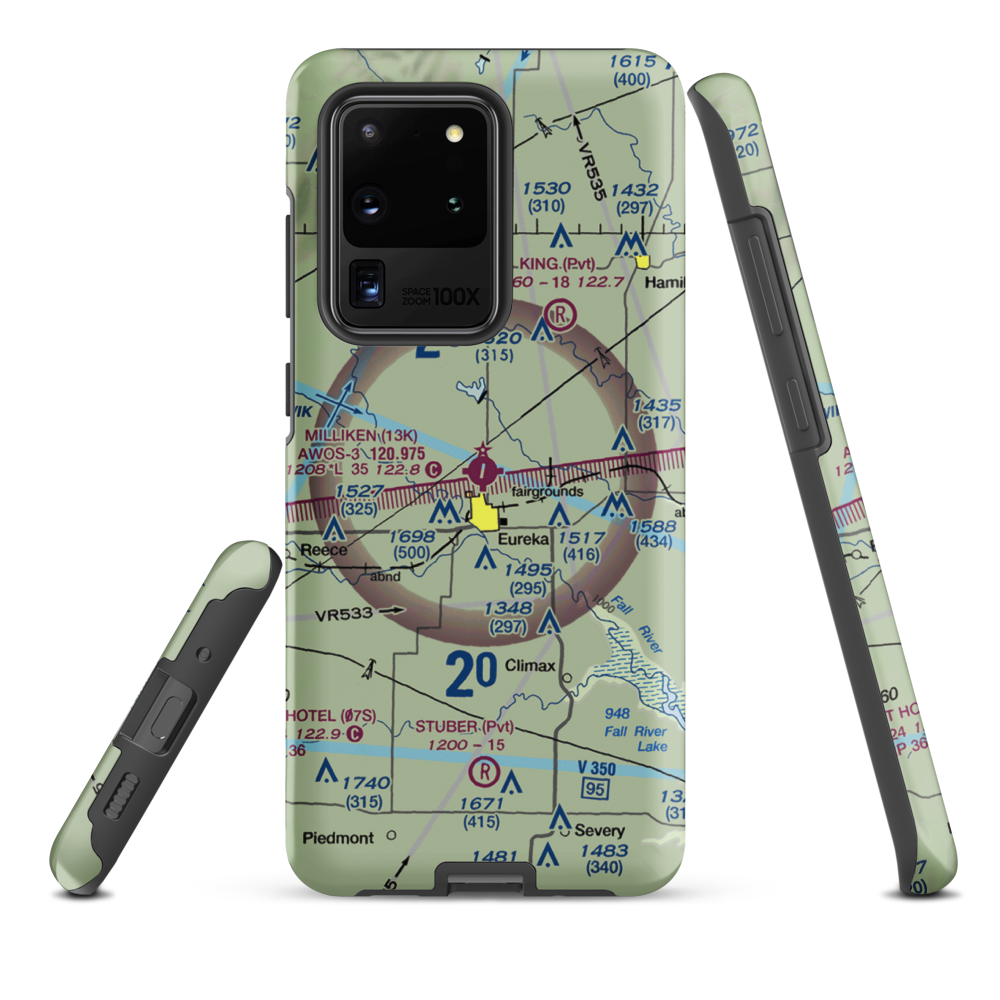 Eureka Municipal Airport (13K) VFR Sectional Samsung Phone Case Samsung Galaxy S20 Ultra model shown