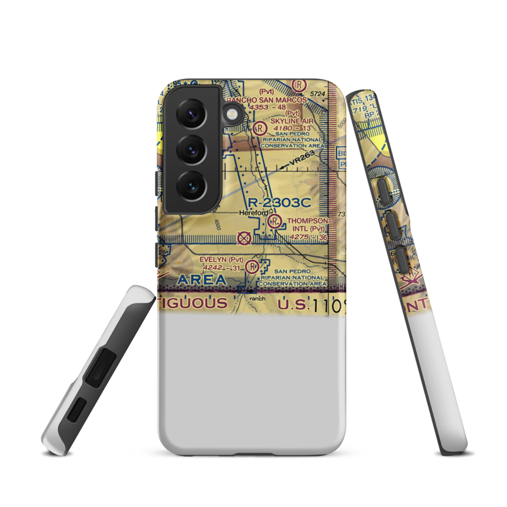 Evelyn Field (AZ26) VFR Sectional Samsung Phone Case Samsung Galaxy S22 model shown