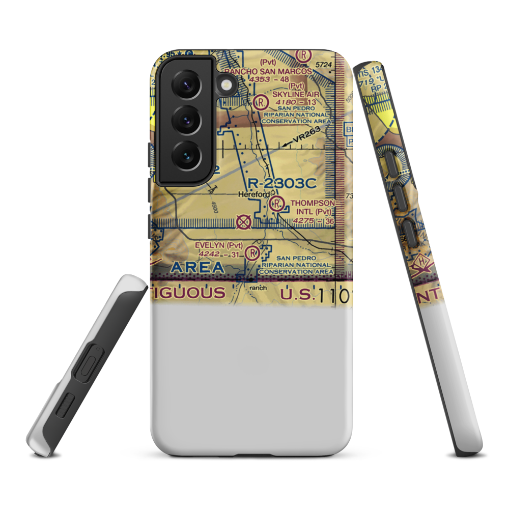 Evelyn Field (AZ26) VFR Sectional Samsung Phone Case Samsung Galaxy S22 Plus model shown