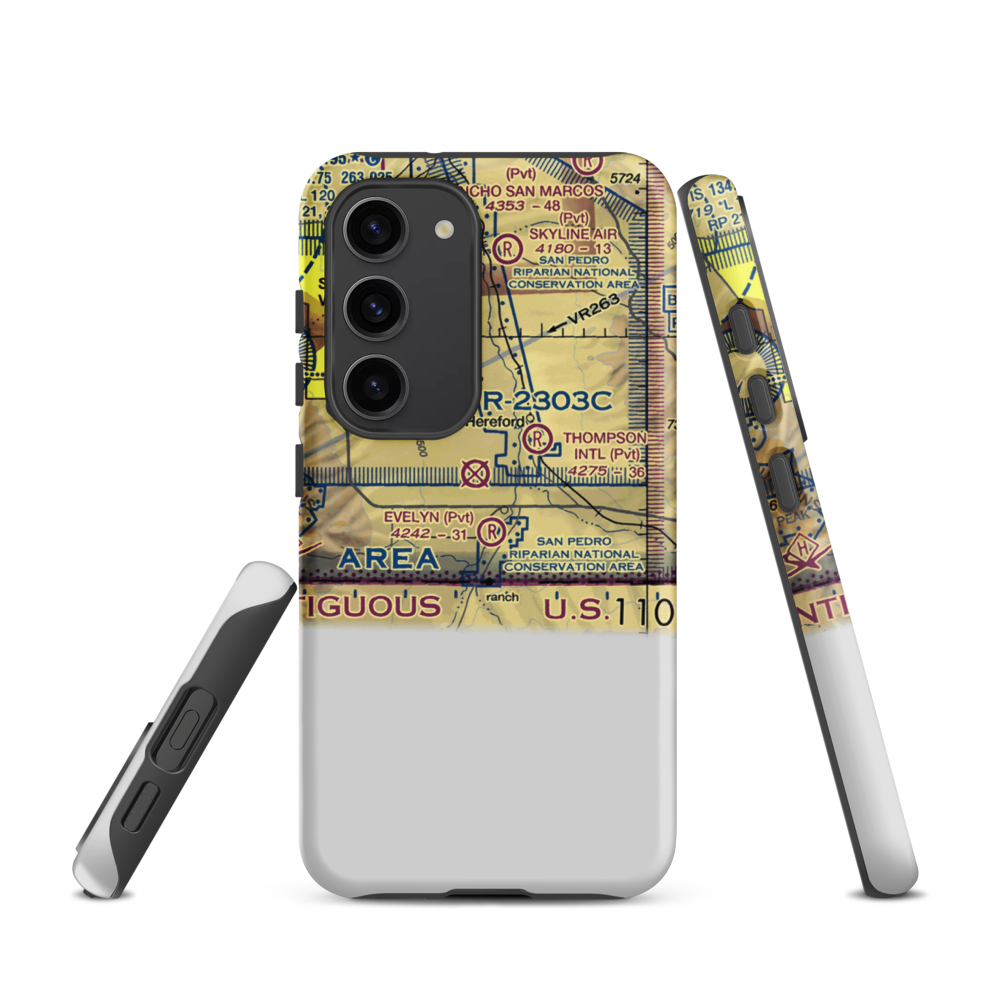 Evelyn Field (AZ26) VFR Sectional Samsung Phone Case Samsung Galaxy S23 model shown