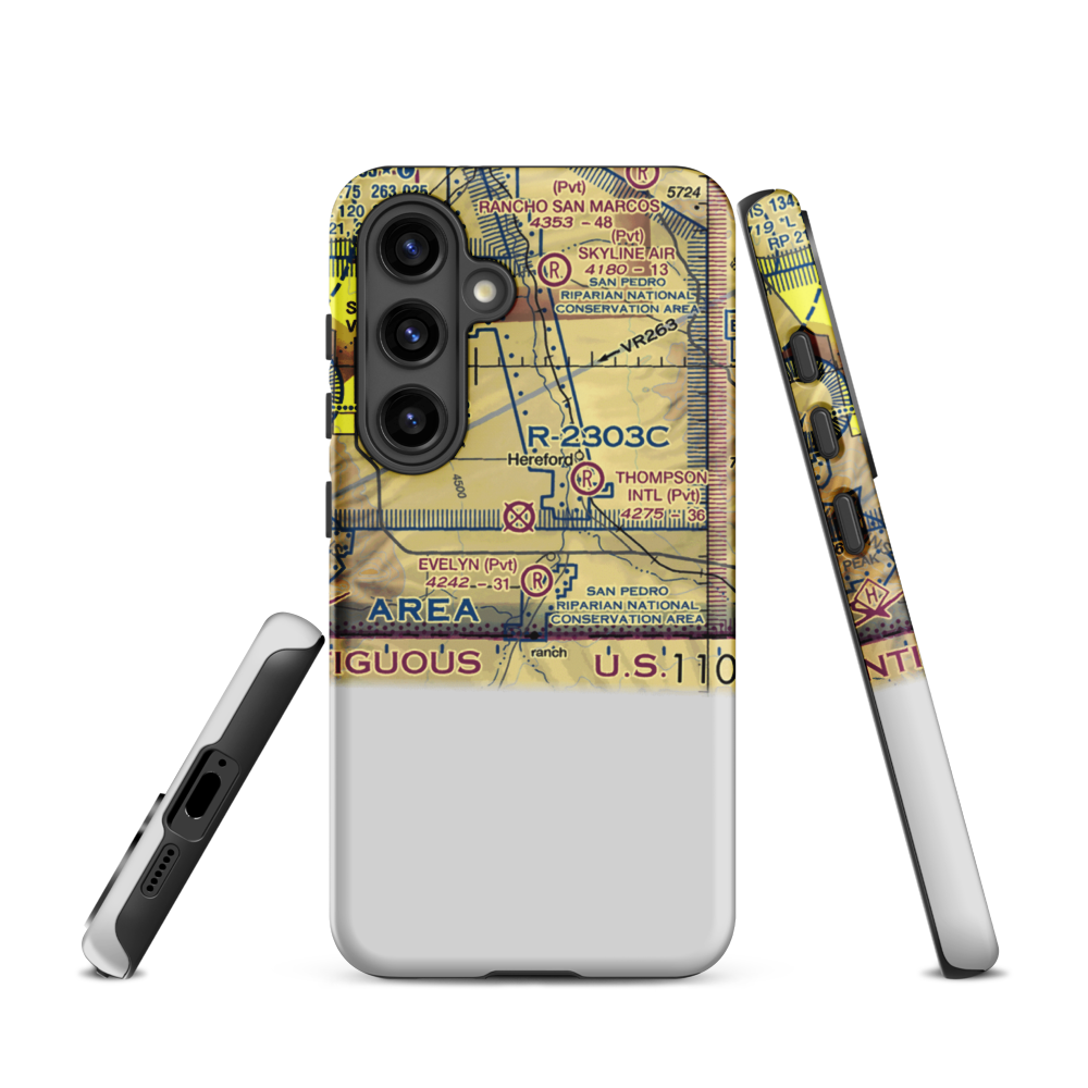 Evelyn Field (AZ26) VFR Sectional Samsung Phone Case Samsung Galaxy S24 model shown