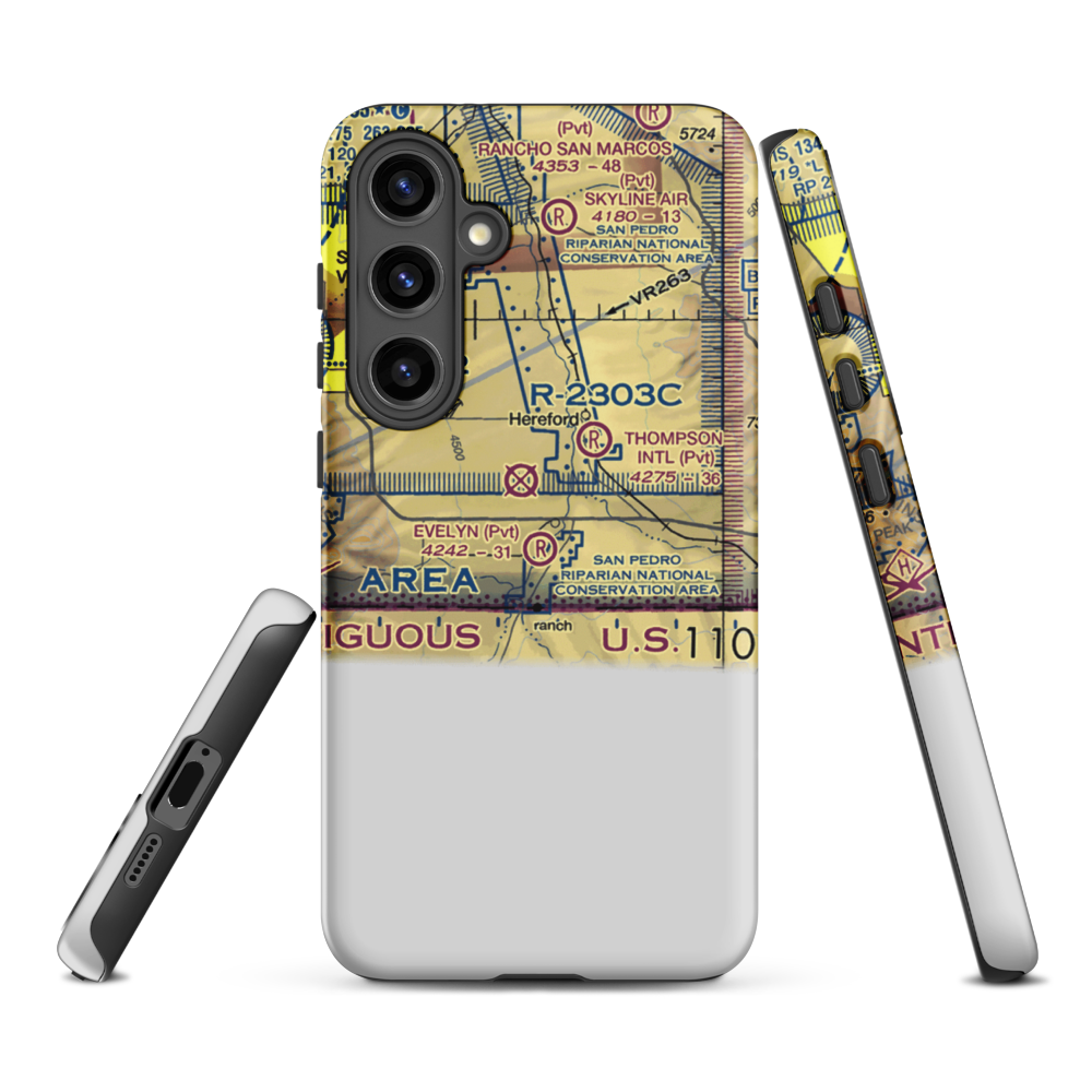 Evelyn Field (AZ26) VFR Sectional Samsung Phone Case Samsung Galaxy S24 Plus model shown
