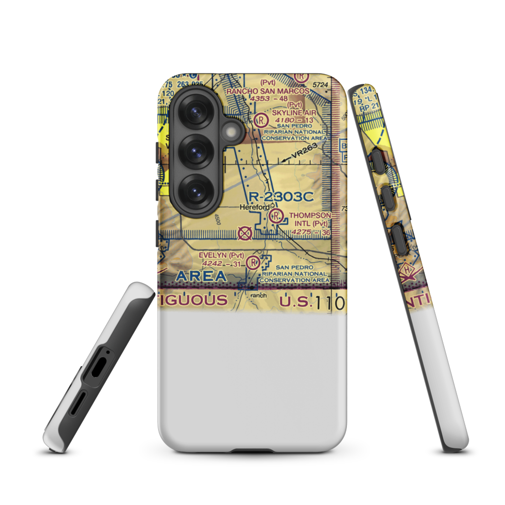 Evelyn Field (AZ26) VFR Sectional Samsung Phone Case Samsung Galaxy S25 model shown