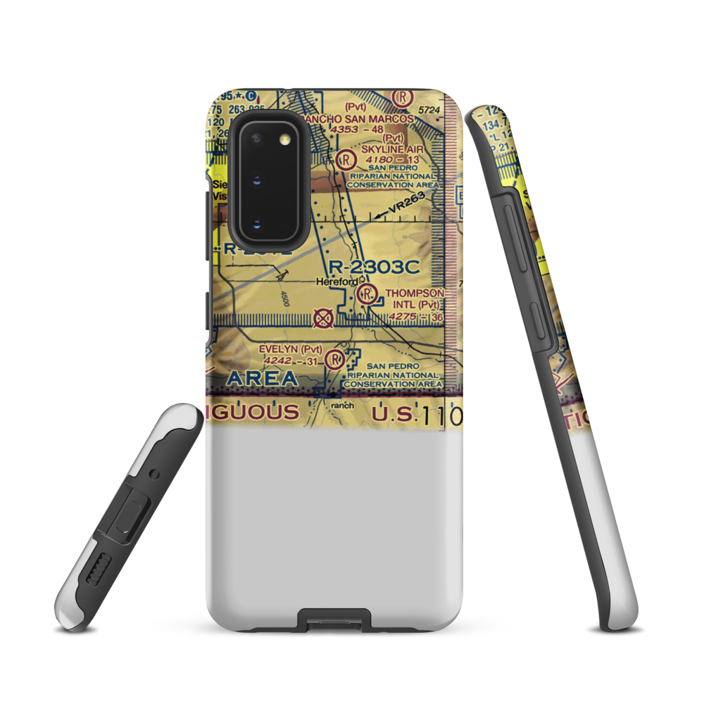 Evelyn Field (AZ26) VFR Sectional Samsung Phone Case Samsung Galaxy S20 model shown