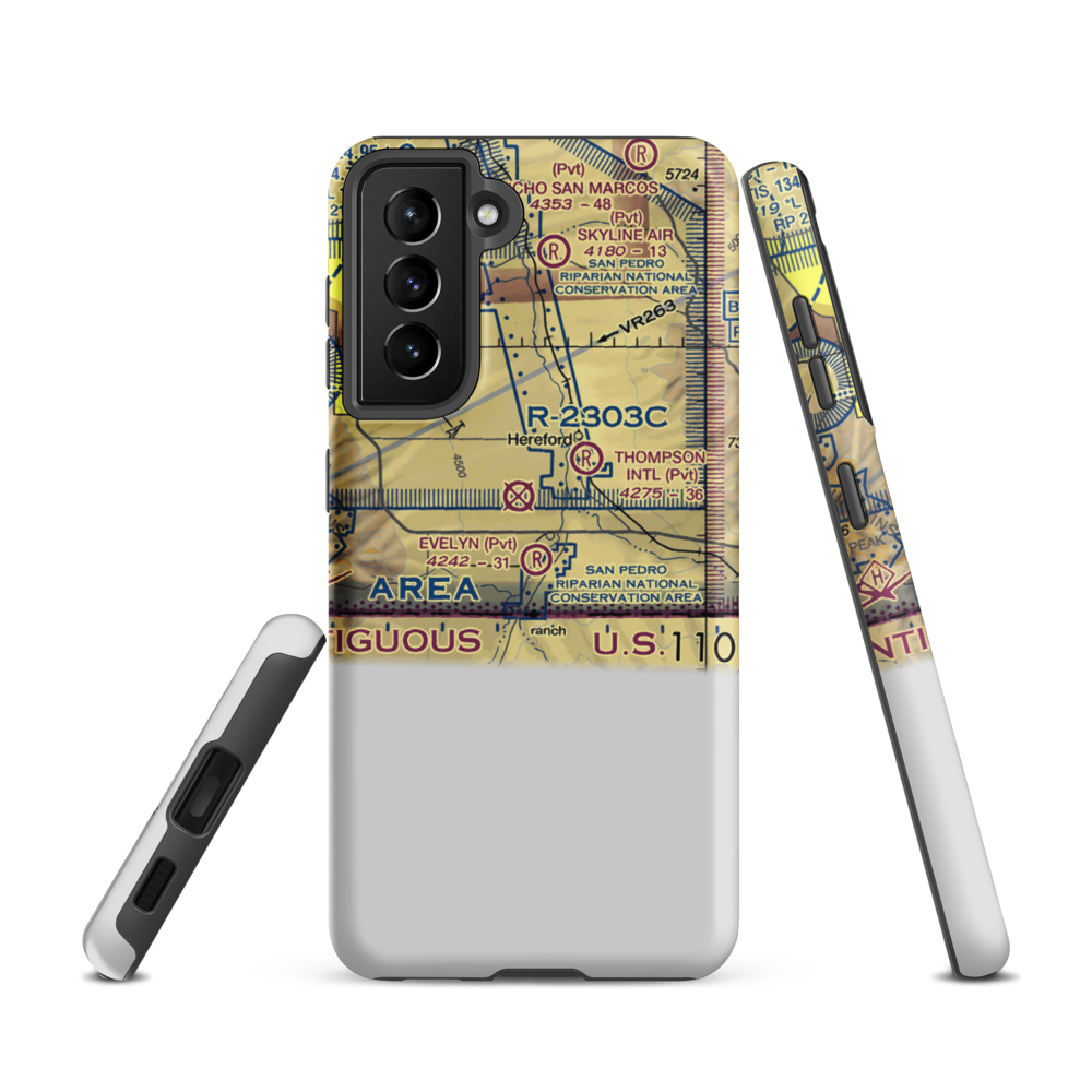 Evelyn Field (AZ26) VFR Sectional Samsung Phone Case Samsung Galaxy S21 model shown