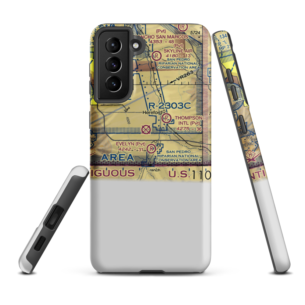 Evelyn Field (AZ26) VFR Sectional Samsung Phone Case Samsung Galaxy S21 Plus model shown