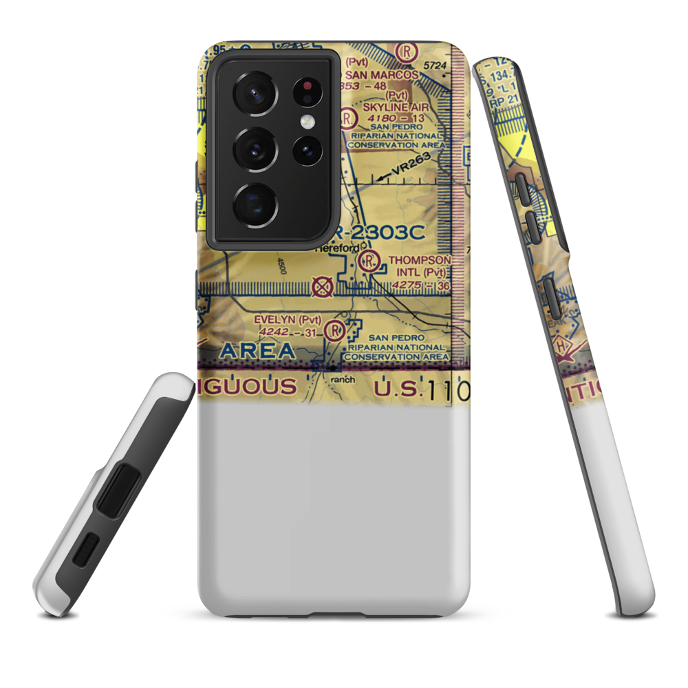 Evelyn Field (AZ26) VFR Sectional Samsung Phone Case Samsung Galaxy S21 Plus model shown