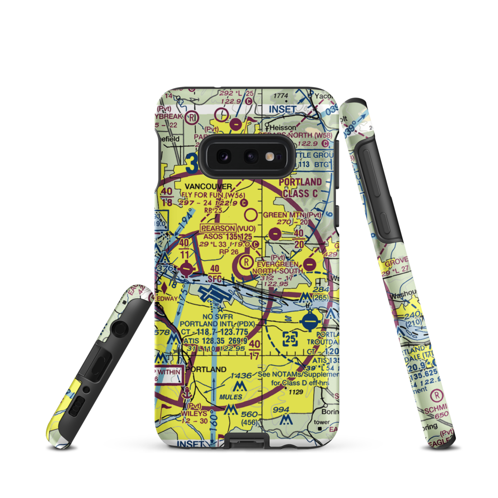 Evergreen North-South Airpark (WA81) VFR Sectional Samsung Phone Case Samsung Galaxy S10 Plus model shown
