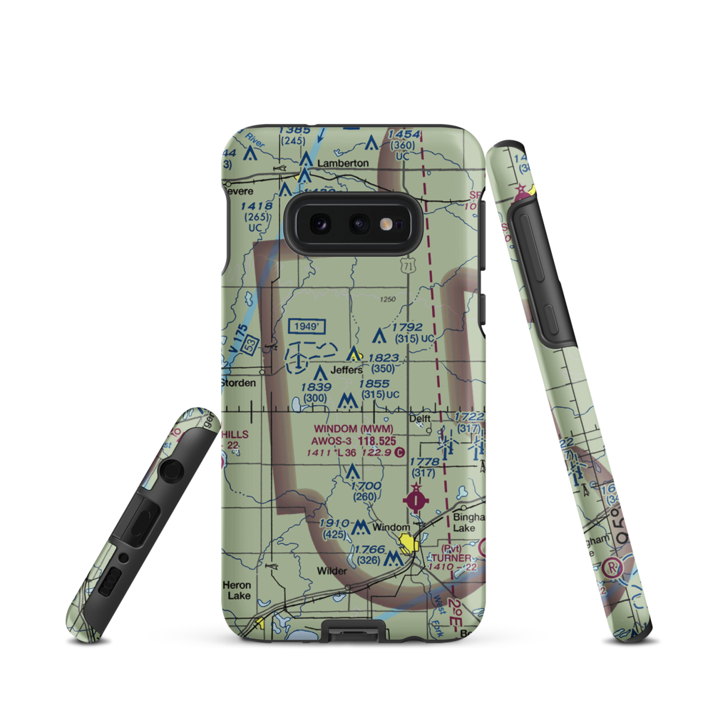 Ewen Landing Field (81MN) VFR Sectional Samsung Phone Case Samsung Galaxy S10e model shown