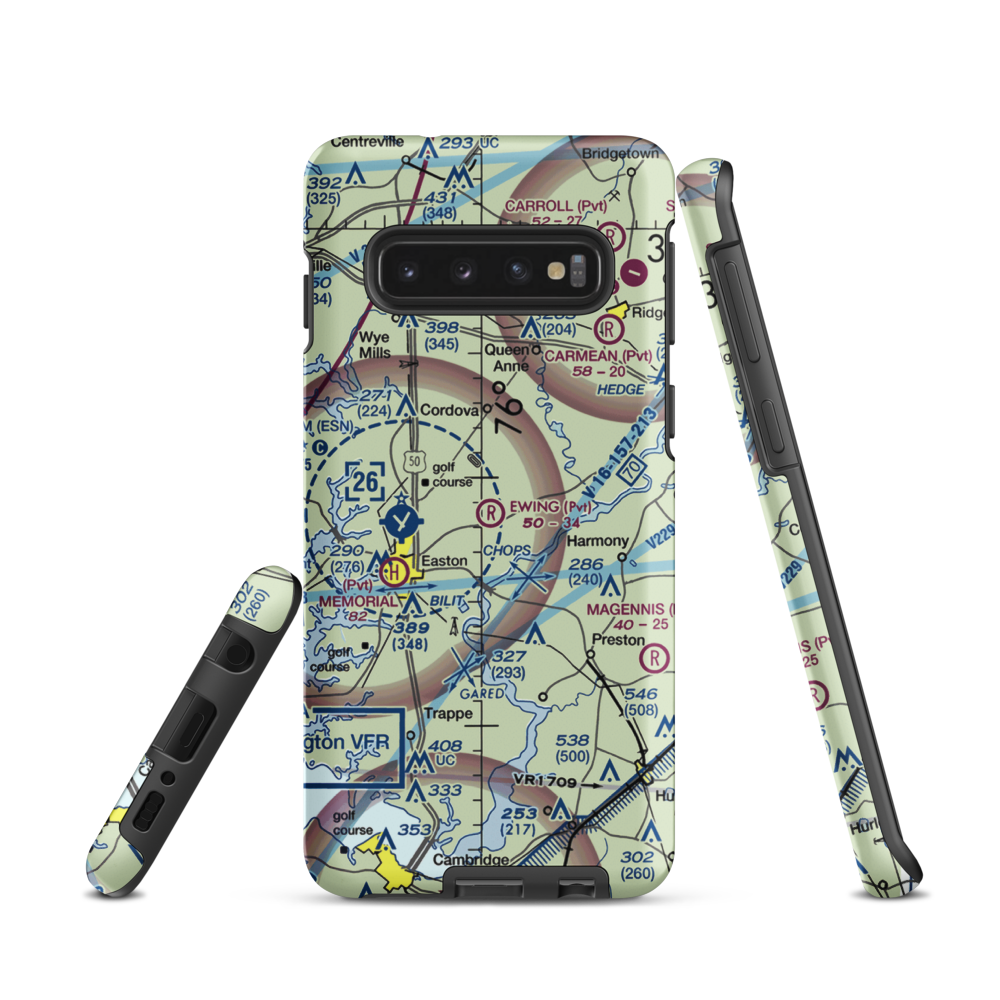 Ewing Airport (MD28) VFR Sectional Samsung Phone Case Samsung Galaxy S10 model shown