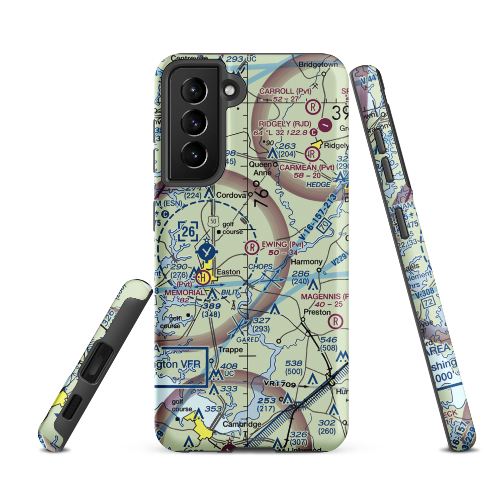 Ewing Airport (MD28) VFR Sectional Samsung Phone Case Samsung Galaxy S21 Ultra model shown