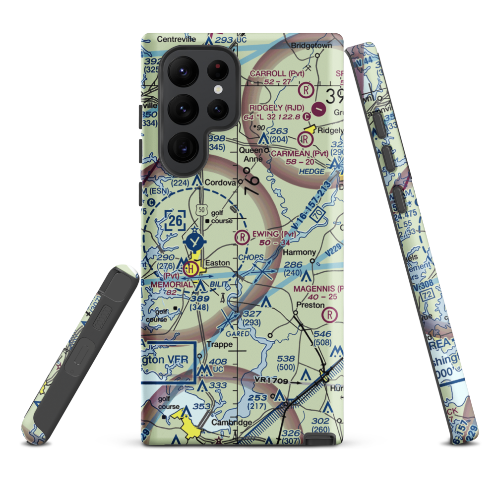 Ewing Airport (MD28) VFR Sectional Samsung Phone Case Samsung Galaxy S22 Ultra model shown