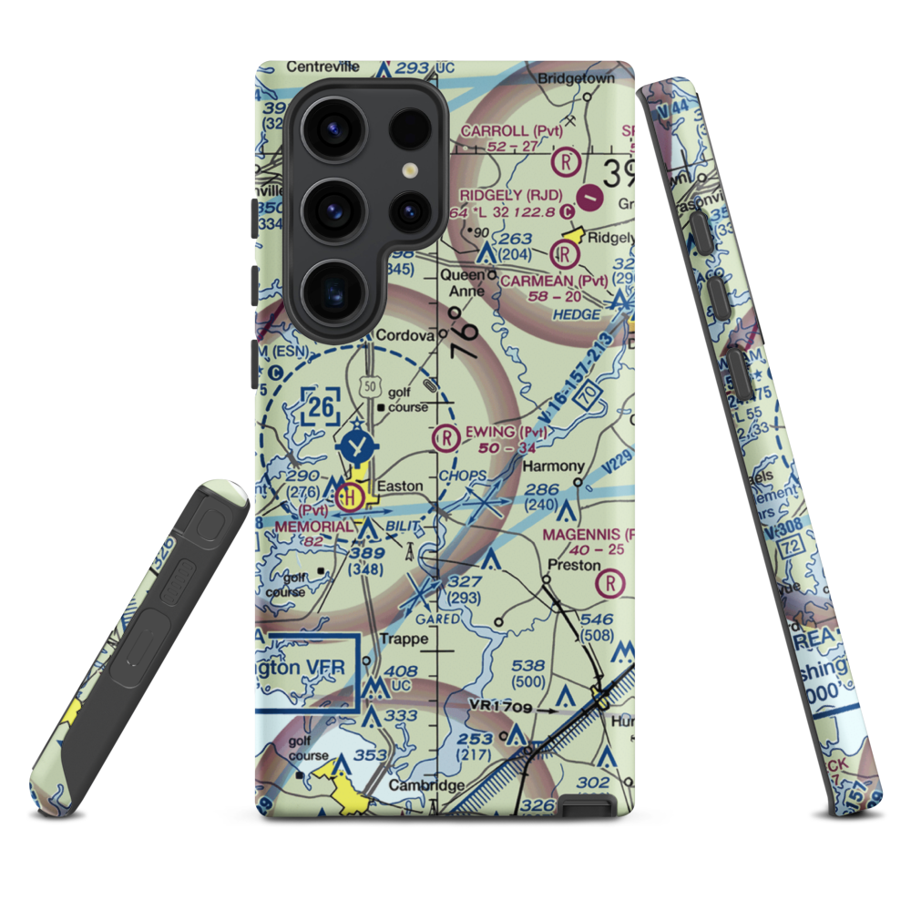 Ewing Airport (MD28) VFR Sectional Samsung Phone Case Samsung Galaxy S23 Ultra model shown