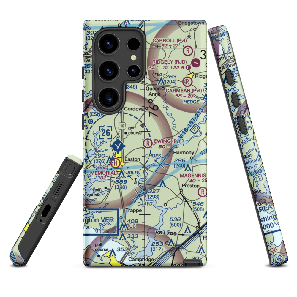 Ewing Airport (MD28) VFR Sectional Samsung Phone Case Samsung Galaxy S24 Ultra model shown