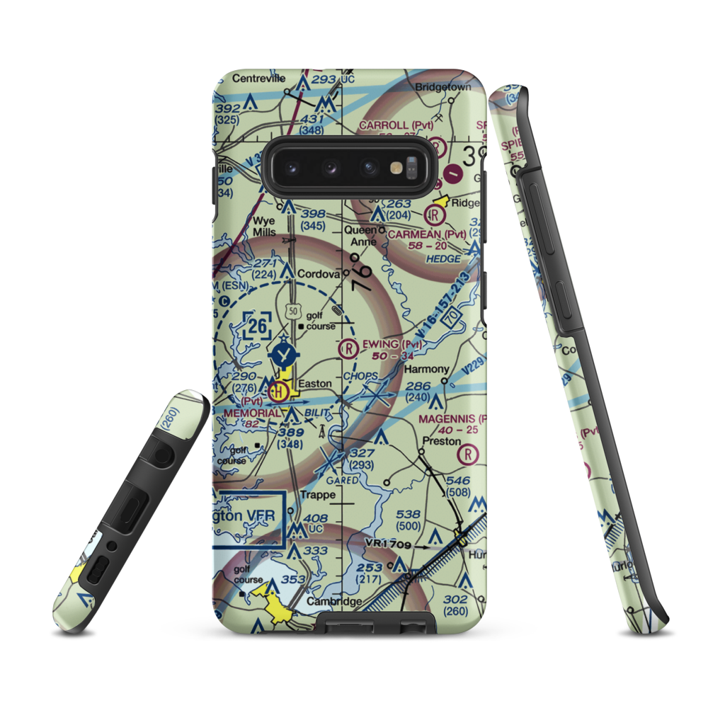 Ewing Airport (MD28) VFR Sectional Samsung Phone Case Samsung Galaxy S10 Plus model shown