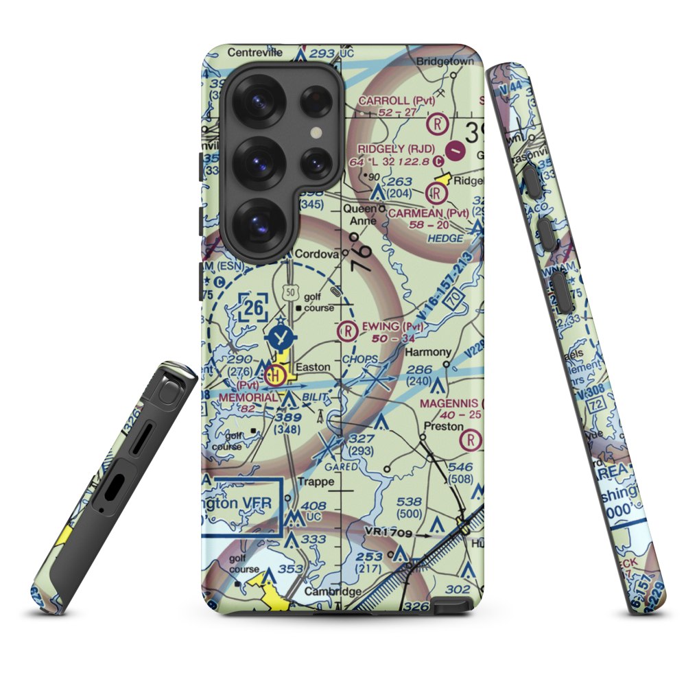 Ewing Airport (MD28) VFR Sectional Samsung Phone Case Samsung Galaxy S25 Ultra model shown