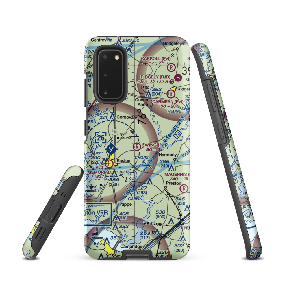 Ewing Airport (MD28) VFR Sectional Samsung Phone Case Samsung Galaxy S20 model shown