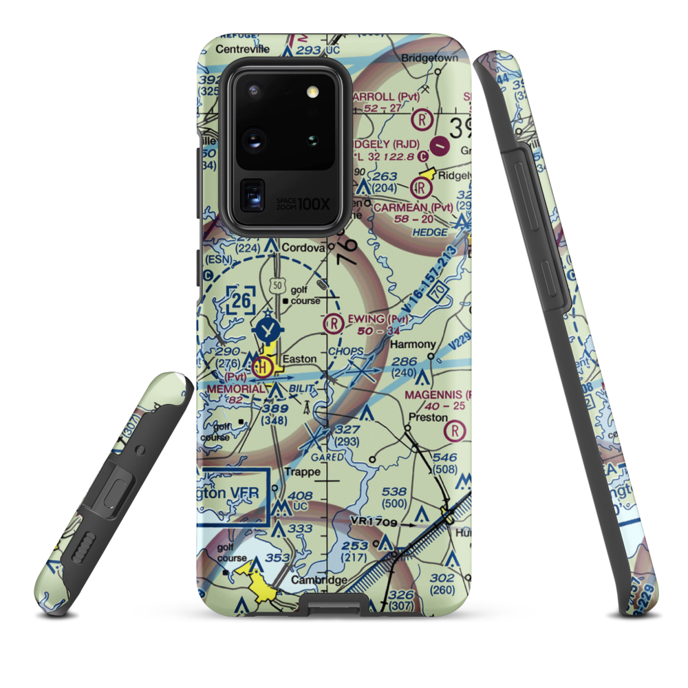 Ewing Airport (MD28) VFR Sectional Samsung Phone Case Samsung Galaxy S20 Ultra model shown