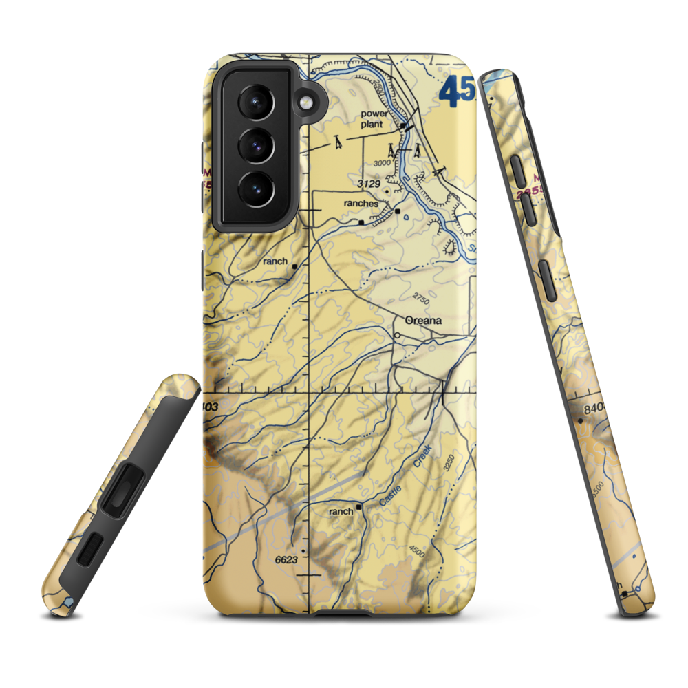 Ez Lope Ranch Airport (0ID5) VFR Sectional Samsung Phone Case Samsung Galaxy S21 Plus model shown