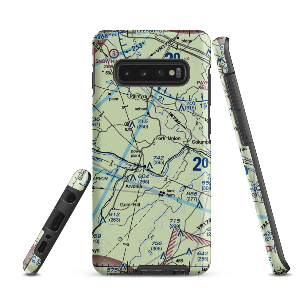 F. U. M. A. Airport (VA36) VFR Sectional Samsung Phone Case Samsung Galaxy S10 Plus model shown