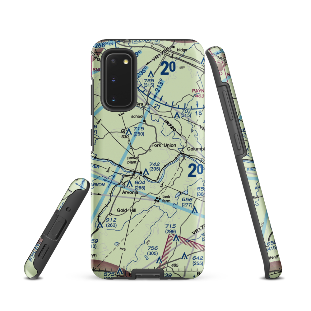 F. U. M. A. Airport (VA36) VFR Sectional Samsung Phone Case Samsung Galaxy S20 model shown